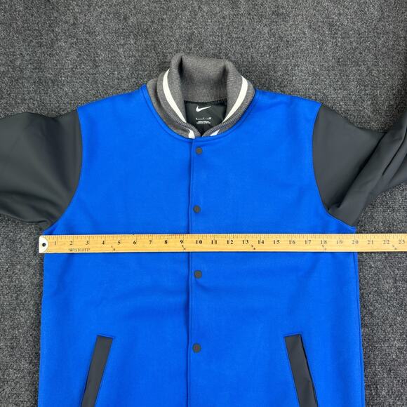 Nike Team Player Letterman Jacket Mens Small (S) Blue Gray DJ5971-493 NWT - Picture 7 of 9